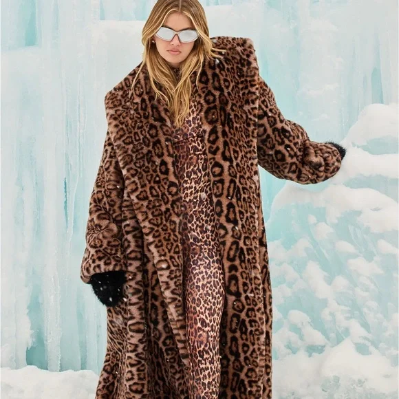 Fashion Nova Leopard Print Coat - Picture 2 of 5